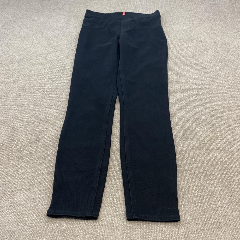Spanx Pants Womens Small Black Pull On Denim Jeggings Skinny Stretch Pants